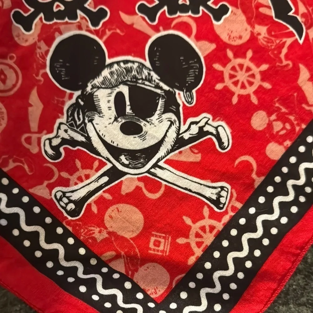 Disney Red Pirate Mickey Mouse Bandana